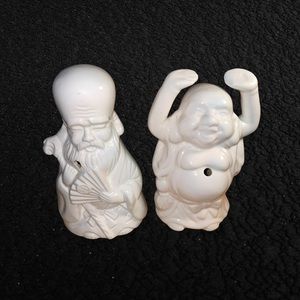 SET OF CERAMIC INCENSE HOLDERS JUROJIN & BUDDAH
